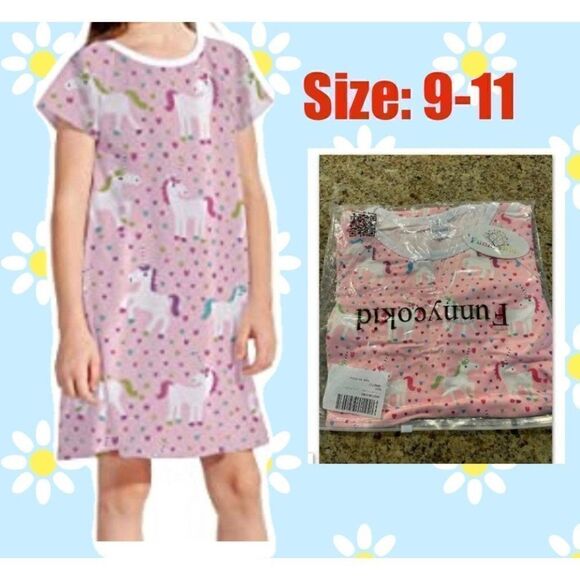 Little Girls Dress Unicorn Dress Summer - Picture 1 of 4